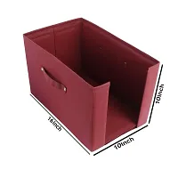 Shrey Creation Shirt Stacker Closet Organizer Non Woven Wardrobe Organizer Shirts and Clothing Organizer (Set of 2)- Maroon-thumb3