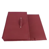 Shrey Creation Shirt Stacker Closet Organizer Non Woven Wardrobe Organizer Shirts and Clothing Organizer (Set of 2)- Maroon-thumb4