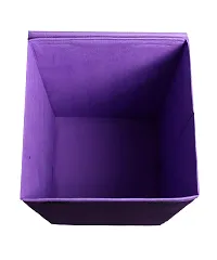 Shrey Creation Laundry Basket with Lid for Clothes / Laundry Basket with Lid Big Size, Laundry Bag Foldable with Handle - Purple-thumb3