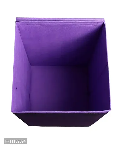 Shrey Creation Laundry Basket with Lid for Clothes / Laundry Basket with Lid Big Size, Laundry Bag Foldable with Handle - Purple-thumb4