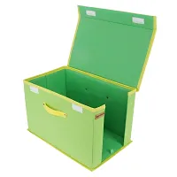 Shrey Creation Set Of 4 Shirt Stacker / Cloth Storage Foldable Wardrobe/Closet Organizer With Handle and Lid For T-shirts , Shirts & Clothes Cover- (P Green)-thumb2