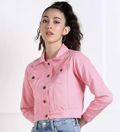 Solid Denim Jackets For Women