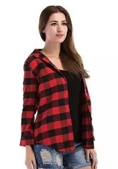 women trending check shirt