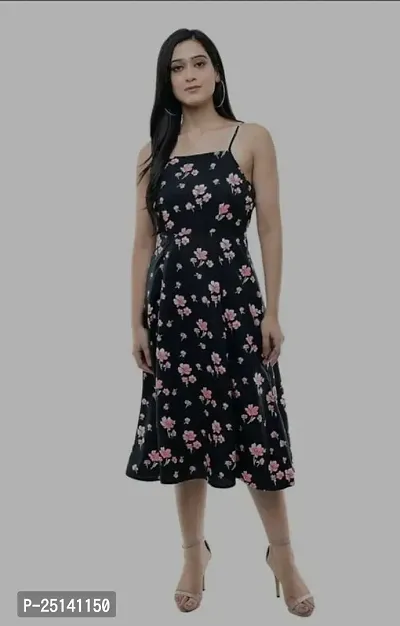 Classic Poly Crepe Dresses For Women-thumb0