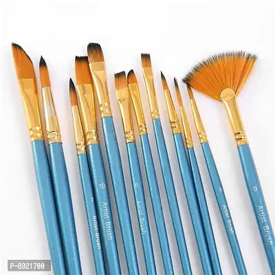 Synthetic Hair Mix Brushes Set for Acrylic, Watercolor, Gouache and Oil Painting-thumb0