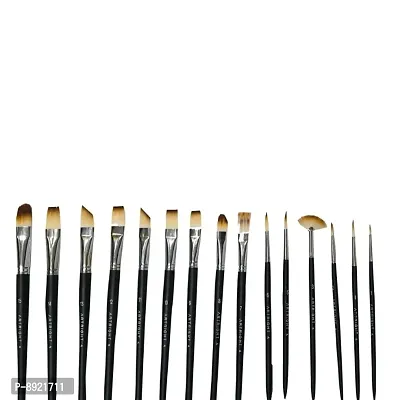 Mix Paint Brush Set (12 Paintbrushes) with Seamless Synthetic Bristles  Textured Handles- Professional Artist Paint Brushes-thumb2