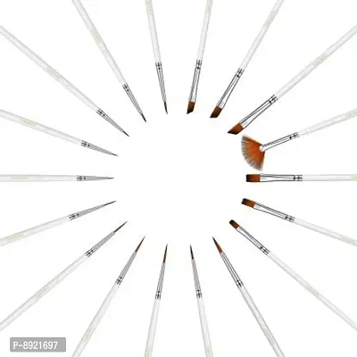 Synthetic Hair Mix Brushes Set for Acrylic, Watercolor, Gouache and Oil Painting-thumb2