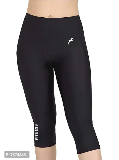Buy PRO GYM Women Capri Compression Leggings Tights for Running Yoga  Exercise High Waist Slimming Pants (L, Black) Online In India At Discounted  Prices