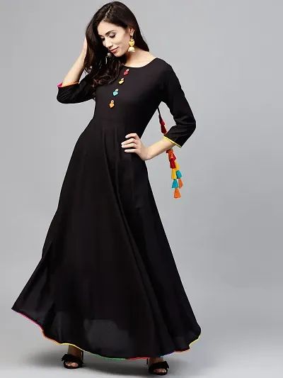 Trendy Women's Party Wear Rayon Ethnic Gowns
