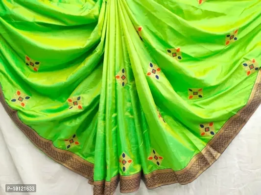 Classic Art Silk Embroidered Saree with Blouse piece