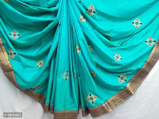 Classic Art Silk Embroidered Saree with Blouse piece-thumb0
