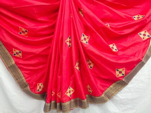 New In Pure Silk Saree with Blouse piece 