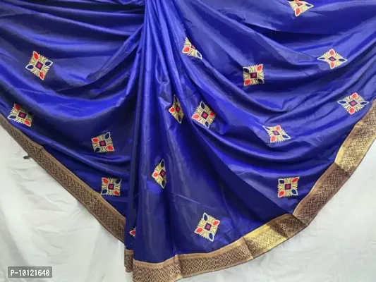 Classic Art Silk Embroidered Saree with Blouse piece-thumb0