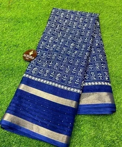 Elegant Silk Batik Saree with Blouse Piece