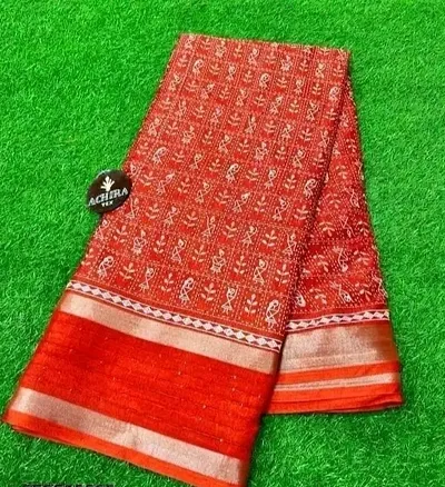 Elegant Silk Batik Saree with Blouse Piece