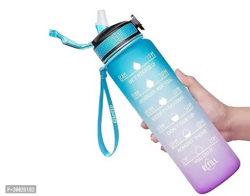 Motivational Fitness Sports Water Bottle with Time Marker-thumb0