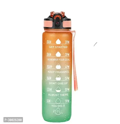 Motivational Fitness Sports Water Bottle with Time Marker-thumb0