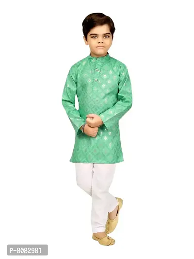 Kashvi Boy's Cotton Kurta Pyjama Set
