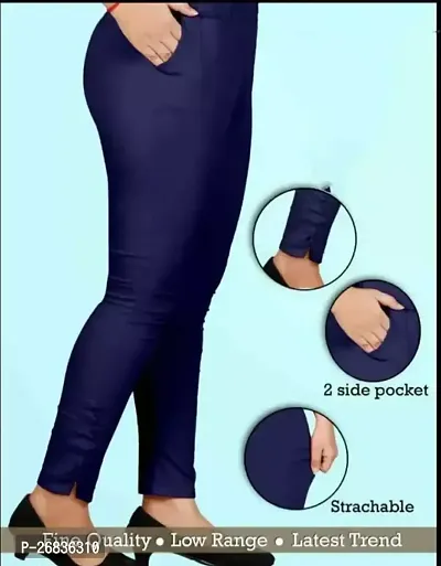 Stylish womens Trousers  Pants / Cigarette Pent for women, Navy Blue Ladies Pant