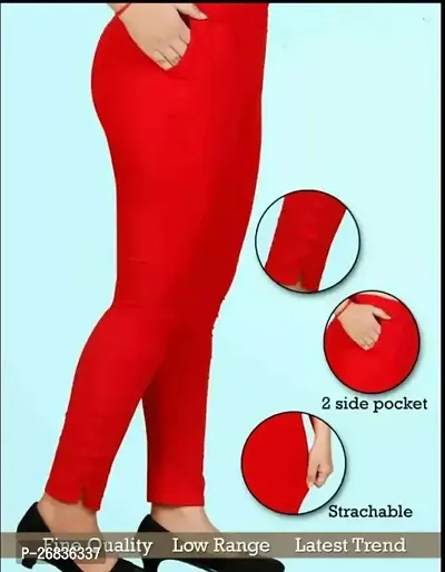 Stylish womens Trousers  Pants / Cigarette Pent for women, Red Ladies Pant-thumb0