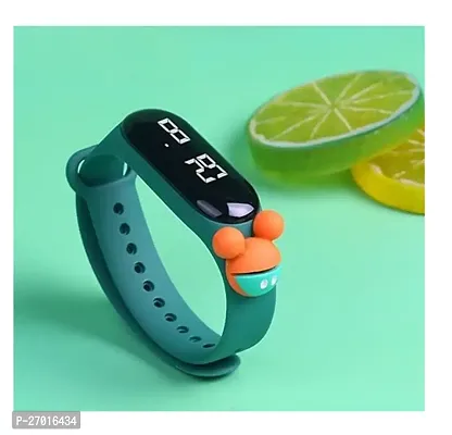 Cute Cartoon Character Dark-Green Waterproof LED Kids Watches for Boys  Girls-thumb0