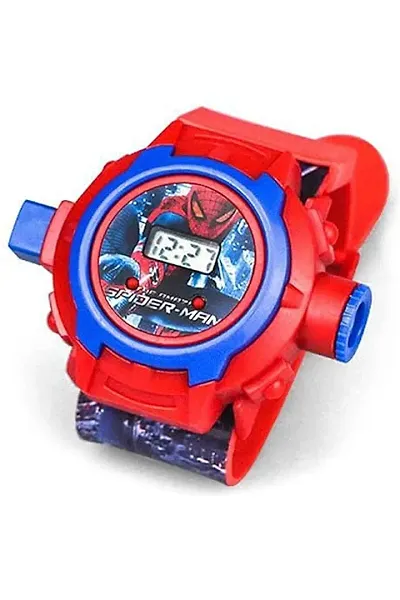 Digital Watch - For Boys 24 images spiderman projector watch for kids, color (Pack of 1)