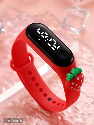 Cute Cartoon Character Red Waterproof LED Kids Watches for Boys  Girls-thumb0