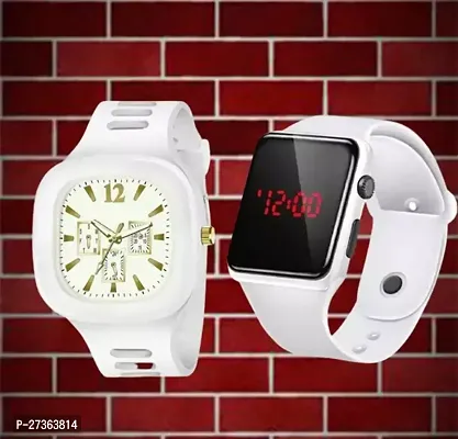 SMART RUBBER BELT SPORTS ANALOG WATCH AND SMART DIGITAL LED WATCH FOR BOYS AND GIRLS