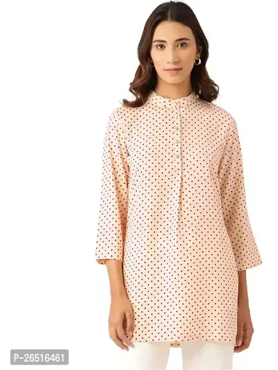 RIVI Peach Polka Dot Long Top