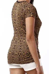 RIVI Designer Brown Polyester Half Sleeves Body Blouse Women's Top (RV017)-thumb1