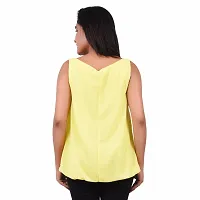 RIVI Designer Yellow Polyester Sleeveless Body Blouse Women's Top (RV008)-thumb4