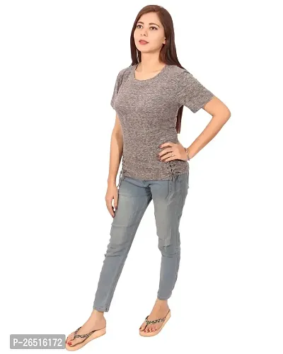 RIVI Designer Women's Grey Melange Jersey Top (RV074)-thumb3