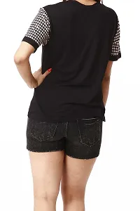 RIVI Designer Black Polyester Half Sleeves Body Blouse Women's Top (RV024)-thumb3