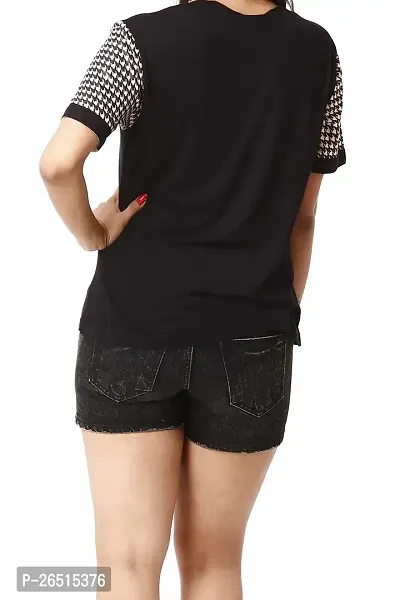 RIVI Designer Black Polyester Half Sleeves Body Blouse Women's Top (RV024)-thumb4