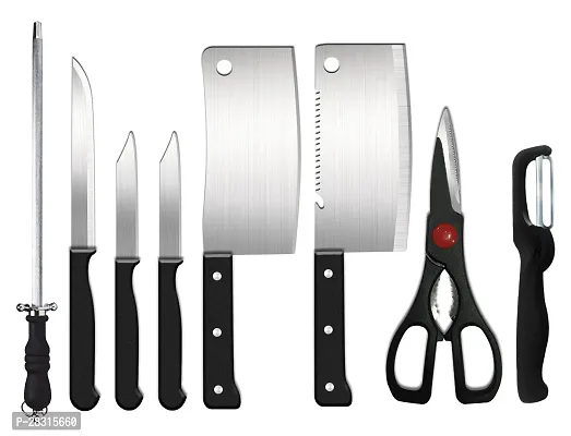 Premium Stainless Steel Kitchen Knife Set (7-Pieces) with Scissor Peeler  Knives Sharper-thumb0