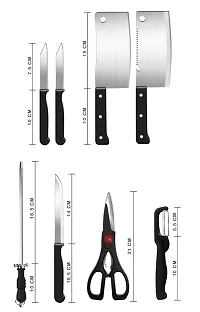 Premium Stainless Steel Kitchen Knife Set (7-Pieces) with Scissor Peeler  Knives Sharper-thumb4