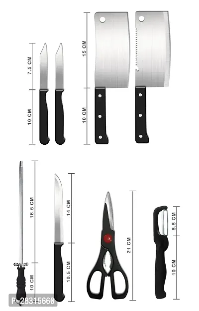 Premium Stainless Steel Kitchen Knife Set (7-Pieces) with Scissor Peeler  Knives Sharper-thumb5