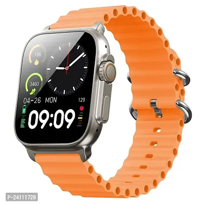 Kalpana's Smart Watch HD 45mm Display Smart Watch Bluetooth Calling Smart Watch with Wireless Charging, Sports Mode, Health Mode SpO2  Sleep Monitoring (Orange) Brand: Generic-thumb2