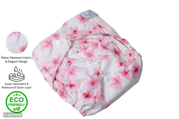 Seabird Regular Cloth Reusable Washable Diaper Pads #1 BabyBrand Adjustable Button Strap All In One For 3-17 KG Age Kids Wear Nappy-thumb3