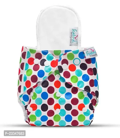 Seabird Regular All In One Cloth Diaper Adjustable Button help to size move Pads For Babies (3months-3years) Age Wear| 3-17 KG Include Wet Inserts