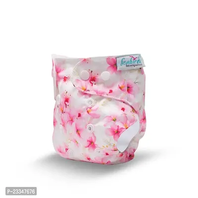 Seabird Regular Cloth Reusable Washable Diaper Pads #1 BabyBrand Adjustable Button Strap All In One For 3-17 KG Age Kids Wear Nappy-thumb2