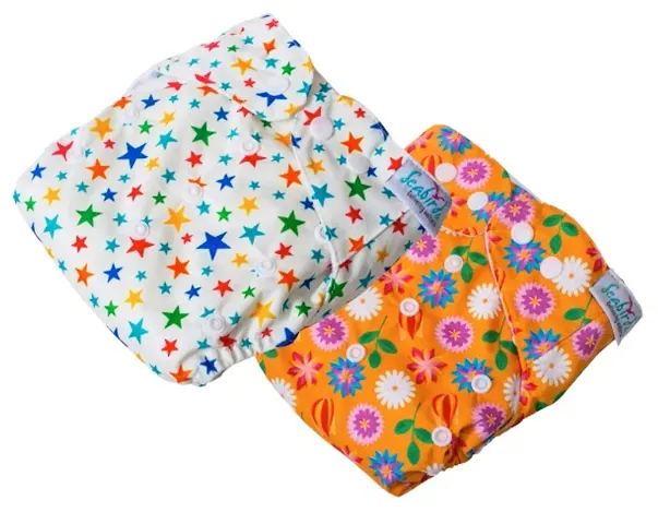 Printed Reusable Cloth Diaper Pack of 2