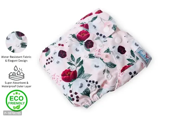 Seabird Regular All in One Washable Reusable Adjustable Cloth Diapers with 5 Layer Bamboo Insert 2 Pair Combo