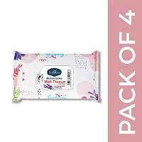 Seabird Facial Cleaning FaceWetWipes Refreshing Multipurpose Wipes 4 Lavender Combo Pack  (400 pc Tissues)-thumb1