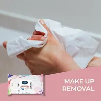 Seabird Anti-Bacterial Refreshing Makeup Remover Face Cleansing Wipes For Womens | Revitalizing Your Skin with Moisturizing and Soothing Wipes - On the Go Mild Fragrance For Daily Active Life-thumb4