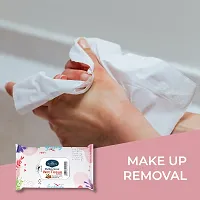 Seabird Anti-Bacterial Refreshing Makeup Remover Face Cleansing Wipes For Womens | Revitalizing Your Skin with Moisturizing and Soothing Wipes - On the Go Mild Fragrance For Daily Active Life (4 Refre-thumb3