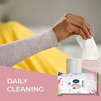 Seabird Anti-Bacterial Refreshing Makeup Remover Face Cleansing Wipes For Womens | Revitalizing Your Skin with Moisturizing and Soothing Wipes - On the Go Mild Fragrance For Daily Active Life (4 Refre-thumb4