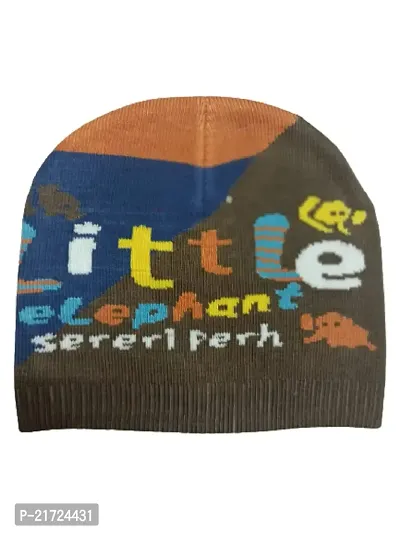 MANOKAMNA CREATION Baby Boys and Baby Girls Winter Knitted Cartoon Lovely Snail Cap (Brown 1-3YR)
