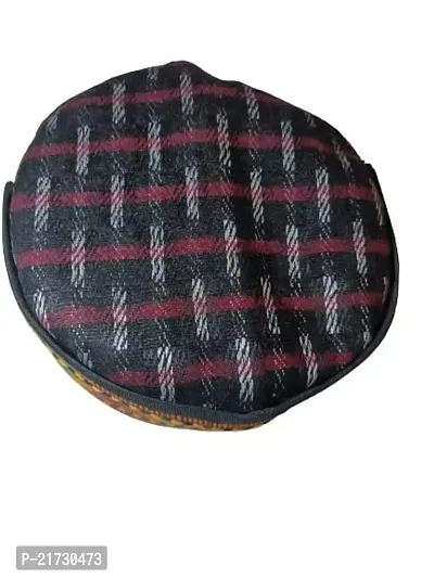 Riya Collection Unisex Wool Himachal Cap-Pahari Topi Himalayan Kraft (RED Checked, Pack of 1)-thumb2