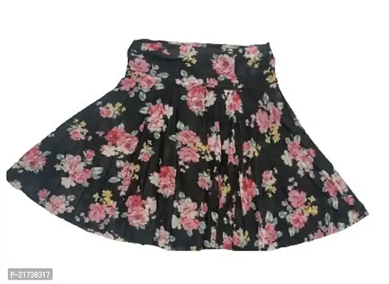 MANOKAMNA CREATION Girls Mini Skirt with Divider Shorts (MULTIPRINTED, 14-15 YR) Multicolour